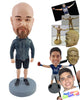 Custom Bobblehead Athletic person wearng a hoodie and shorts and runners shoes - Leisure & Casual Casual Males Personalized Bobblehead & Action Figure