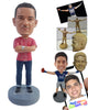 Custom Bobblehead Serous man wth arms crossed wearng smple t-shirt and watch - Leisure & Casual Casual Males Personalized Bobblehead & Action Figure
