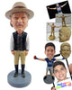 Custom Bobblehead Old country side guy wearing shirt, vest and high boots - Leisure & Casual Casual Males Personalized Bobblehead & Action Figure