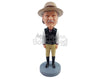 Custom Bobblehead Old country side guy wearing shirt, vest and high boots - Leisure & Casual Casual Males Personalized Bobblehead & Action Figure