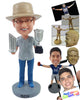 Custom Bobblehead Award winner guy holding 2 trophies proud of himself wearng a jersey and jeans - Leisure & Casual Casual Males Personalized Bobblehead & Action Figure