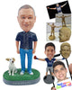 Custom Bobblehead Casual guy wearing tucked polo shirt, jean and classical shoes - Leisure & Casual Casual Males Personalized Bobblehead & Action Figure