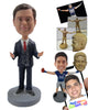 Custom Bobblehead Best Man In Formal Outfit Ready For The Wedding Ceremony - Wedding & Couples Groomsman & Best Men Personalized Bobblehead & Cake Topper