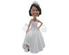Custom Bobblehead Stylish Bride Wearing Lovely Wedding Gown - Wedding & Couples Brides Personalized Bobblehead & Cake Topper