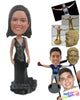 Custom Bobblehead Sexy Bridesmaid In Tight Gown - Wedding & Couples Bridesmaids Personalized Bobblehead & Cake Topper