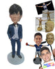 Custom Bobblehead Handsome Best Man In Cool Formal Attire Ready For A Picture - Wedding & Couples Groomsman & Best Men Personalized Bobblehead & Cake Topper