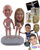 Custom Bobblehead Sexy Couple In A Hot Summer Day Wearing Provocative Swimwear - Wedding & Couples Couple Personalized Bobblehead & Cake Topper