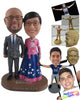 Custom Bobblehead Lovely Chinese Couple In Traditional Chinese Wedding Attire Holding Hands - Wedding & Couples Couple Personalized Bobblehead & Cake Topper