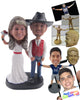 Custom Bobblehead Wedding Couple In Formal Attire Ready For The Big Day - Wedding & Couples Bride & Groom Personalized Bobblehead & Cake Topper