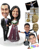 Custom Bobblehead Indian Wedding Couple In Wedding Attire - Wedding & Couples Bride & Groom Personalized Bobblehead & Cake Topper