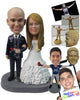 Custom Bobblehead Army And Military Wedding Couple - Wedding & Couples Couple Personalized Bobblehead & Cake Topper