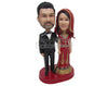 Custom Bobblehead Indian Wedding Couple In Traditional Indian Wedding Outfit - Wedding & Couples Couple Personalized Bobblehead & Cake Topper