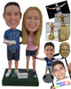 Custom Bobblehead Nerd And Beauty Couple - Wedding & Couples Couple Personalized Bobblehead & Cake Topper