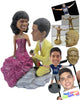 Custom Bobblehead Delightful Wedding Proposal In A Rocky Mountain - Wedding & Couples Couple Personalized Bobblehead & Cake Topper