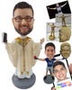 Custom Bobblehead Religious Priest Praising The Lord - Wedding & Couples Priests & Officiants Personalized Bobblehead & Cake Topper