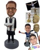 Custom Bobblehead Priest With His Bible Ready To Marry You Or Teach You Rituals - Wedding & Couples Priests & Officiants Personalized Bobblehead & Cake Topper