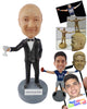 Custom Bobblehead The Couples Father Dressed In A Fancy Suit - Wedding & Couples Couple Personalized Bobblehead & Cake Topper
