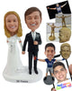 Custom Bobblehead Man And Woman Married For Over 50 Years Both Beautiful - Wedding & Couples Couple Personalized Bobblehead & Cake Topper