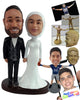 Custom Bobblehead Traditional religious couple wearing a nice long dress  - Wedding & Couples Bride & Groom Personalized Bobblehead & Action Figure