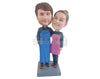 Custom Bobblehead Chef couple wearing aprons ready to prepare some delicious delights - Wedding & Couples Couple Personalized Bobblehead & Action Figure