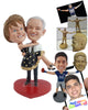 Custom Bobblehead Lovely dance couple male holding his dashing girl on the armswearing a nice dress - Wedding & Couples Couple Personalized Bobblehead & Action Figure