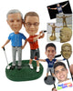 Custom Bobblehead Father and son golf players having a good time together - Wedding & Couples Couple Personalized Bobblehead & Action Figure