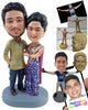 Custom Bobblehead Young dashing traditional couple wearing beautifull clothe - Wedding & Couples Bride & Groom Personalized Bobblehead & Action Figure