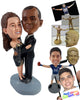 Custom Bobblehead Elegant couple having a nice dance together wearing nice fance clothe - Wedding & Couples Couple Personalized Bobblehead & Action Figure