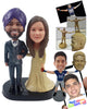 Custom Bobblehead Stylish traditional couple wearing a nice dress and suit and ready to say the words - Wedding & Couples Couple Personalized Bobblehead & Action Figure
