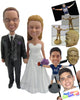Custom Bobblehead Wedding Couple In Sexy Wedding Attire - Wedding & Couples Bride & Groom Personalized Bobblehead & Cake Topper