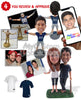 Custom Bobblehead Man Waving While Gorgeous - Leisure & Casual Casual Males Personalized Bobblehead & Cake Topper