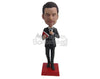Custom Bobblehead Stylish Corporate Dude With A Piece Of Paper In Hand - Careers & Professionals Corporate & Executives Personalized Bobblehead & Cake Topper
