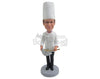Custom Bobblehead Busy Chef Cooking And Wearing His Apron - Careers & Professionals Chefs Personalized Bobblehead & Cake Topper