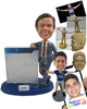 Custom Bobblehead Stylish Businessman With Formal Outfit Ready To Grow The Business - Careers & Professionals Corporate & Executives Personalized Bobblehead & Cake Topper