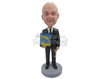 Custom Bobblehead Corporate Man With Phot And Key In Hand - Careers & Professionals Corporate & Executives Personalized Bobblehead & Cake Topper