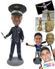 Custom Bobblehead Cool Police Officer In Uniform - Careers & Professionals Arm Forces Personalized Bobblehead & Cake Topper