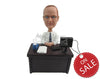 Custom Bobblehead Corporate Male With A Tie Working In His Desk - Careers & Professionals Corporate & Executives Personalized Bobblehead & Cake Topper