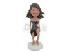 Custom Bobblehead Gorgeous Gal With A Sexy Dress Ready To Have A Blast - Careers & Professionals Sexy & Naughty Personalized Bobblehead & Cake Topper
