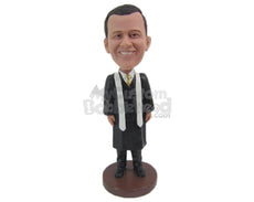 Custom Bobblehead Catholic Priest In His Religious Outfit - Careers & Professionals Religious Personalized Bobblehead & Cake Topper