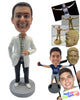 Custom Bobblehead Cool Doctor Wearing His Medical Attire - Careers & Professionals Medical Doctors Personalized Bobblehead & Cake Topper