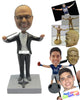 Custom Bobblehead Music Teacher Wearing Formal Outfit - Careers & Professionals Musicians Personalized Bobblehead & Cake Topper