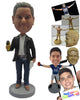 Custom Bobblehead Cool Dude Engineer Wearing Suit And Jeans - Careers & Professionals Architects & Engineers Personalized Bobblehead & Cake Topper