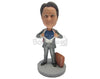 Custom Bobblehead Cool Super Guy Getting Rid Of Formal Outfit To Start The Action - Careers & Professionals Corporate & Executives Personalized Bobblehead & Cake Topper