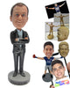 Custom Bobblehead Businessman Posing In Formal Outfit - Careers & Professionals Corporate & Executives Personalized Bobblehead & Cake Topper