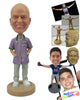 Custom Bobblehead Cool Doctor In His Attire With Both Hands In His Medical Coat - Careers & Professionals Medical Doctors Personalized Bobblehead & Cake Topper
