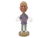 Custom Bobblehead Cool Doctor In His Attire With Both Hands In His Medical Coat - Careers & Professionals Medical Doctors Personalized Bobblehead & Cake Topper