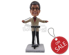 Custom Bobblehead Orchestra Conductor Directing The Musicians - Careers & Professionals Musicians Personalized Bobblehead & Cake Topper