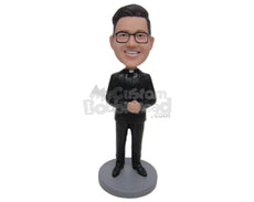 Custom Bobblehead Modern Priest - Wedding & Couples Priests & Officiants Personalized Bobblehead & Cake Topper