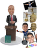 Custom Bobblehead Teacher Giving A Lecture Wearing Suit With Coat - Careers & Professionals Teachers Personalized Bobblehead & Cake Topper