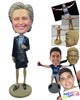Custom Bobblehead Business Lady Wearing A Jacket Over Her Top And Short Skirt - Careers & Professionals Corporate & Executives Personalized Bobblehead & Cake Topper